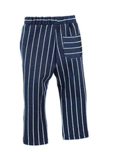 LITTLE WHO - JERSEY PINSTRIPE ELASTIC WAIST PANT IN NAVY