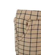 LITTLE WHO - BEIGE CHECKERED PANTS