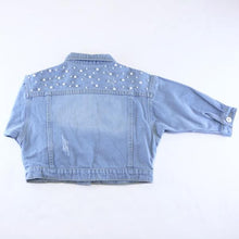 DOE A DEAR- 80'S INSPIRED DENIM PEARL JACKET