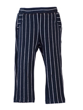 LITTLE WHO - JERSEY PINSTRIPE ELASTIC WAIST PANT IN NAVY