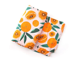 Muslin Baby Swaddle - Oranges