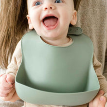 Silicone Baby Bib - Sage