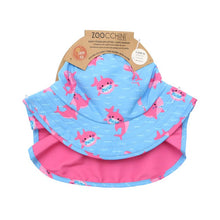 ZOOCCHINI- BABY/TODDLER CAPE SUNHAT - PINK SHARK