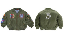UP & AWAY- GREEN UNISEX MA-1 FLIGHT BOMBER JACKET